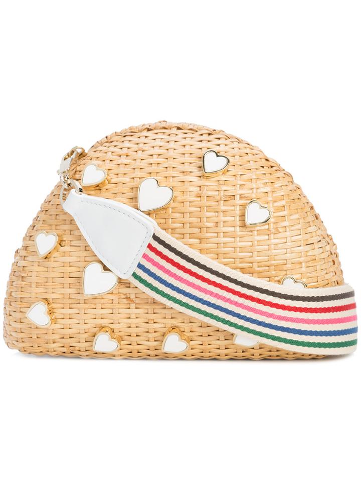 Edie Parker Embellished Woven Bag - Nude & Neutrals