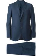 Lanvin Checked Two-piece Suit, Men's, Size: 50, Blue, Viscose/wool