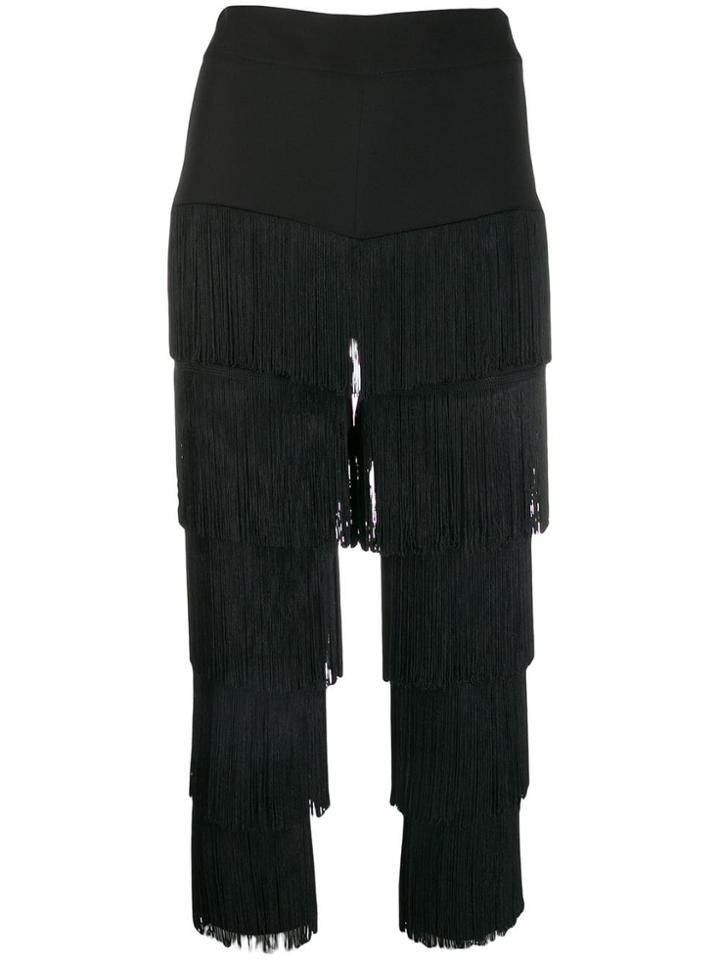 Marc Ellis All-over Fringe Trousers - Black