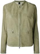 Giorgio Brato - Zipped Jacket - Women - Leather/suede - 44, Green, Leather/suede