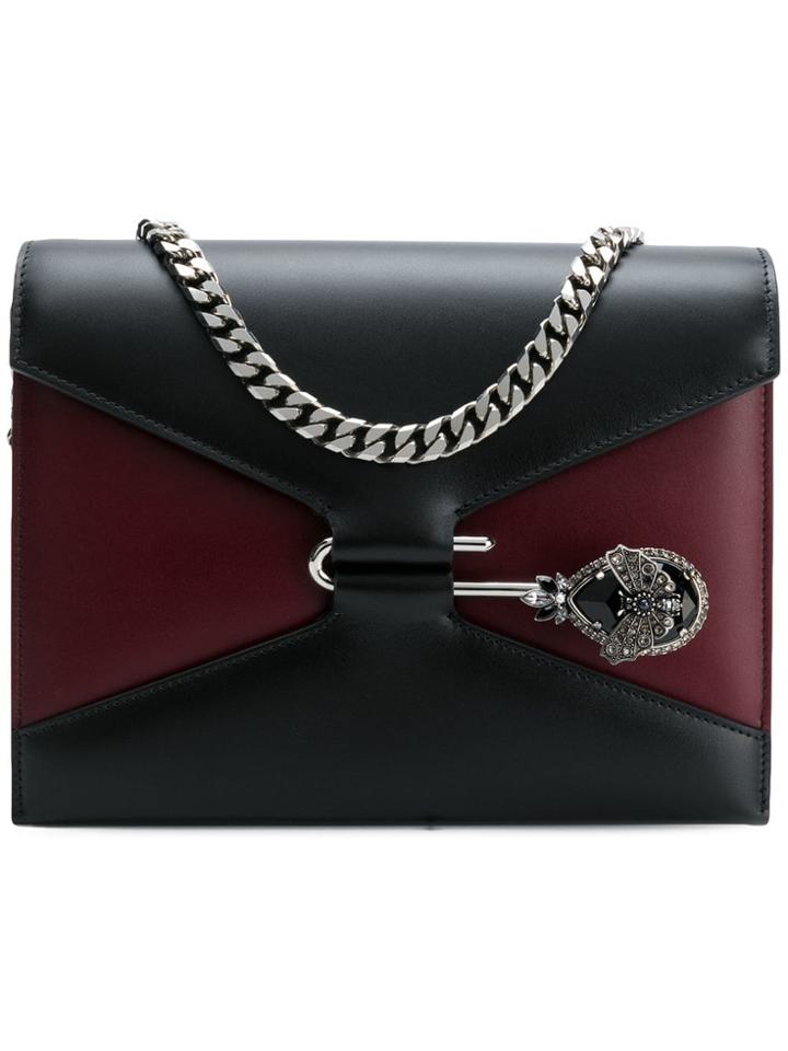 Alexander Mcqueen Pin Satchel - Black
