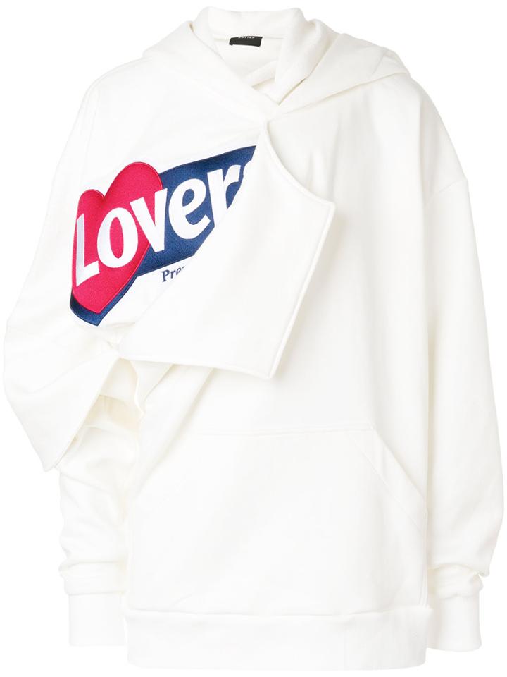 Botter Foldover Slogan Hoodie - White