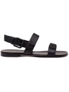 Giuseppe Zanotti Design Matte Leather Sandals, Men's, Size: 40.5, Black, Leather