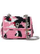 Ermanno Scervino Crochet-style Shoulder Bag - Pink & Purple