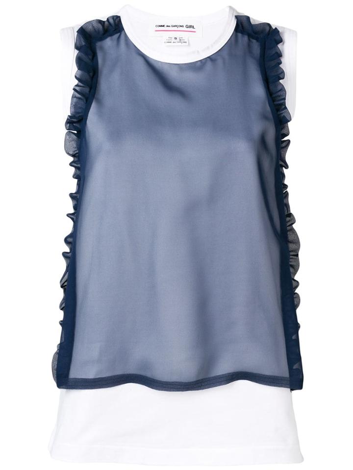 Comme Des Garçons Girl Appliqué Mesh Blouse - White
