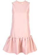 Victoria Victoria Beckham Tie Waist Flounce Dress - Pink