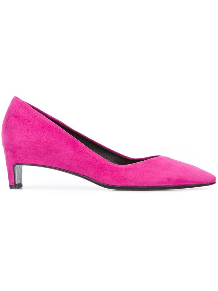 Robert Clergerie Chunky Kitten Heel Pumps