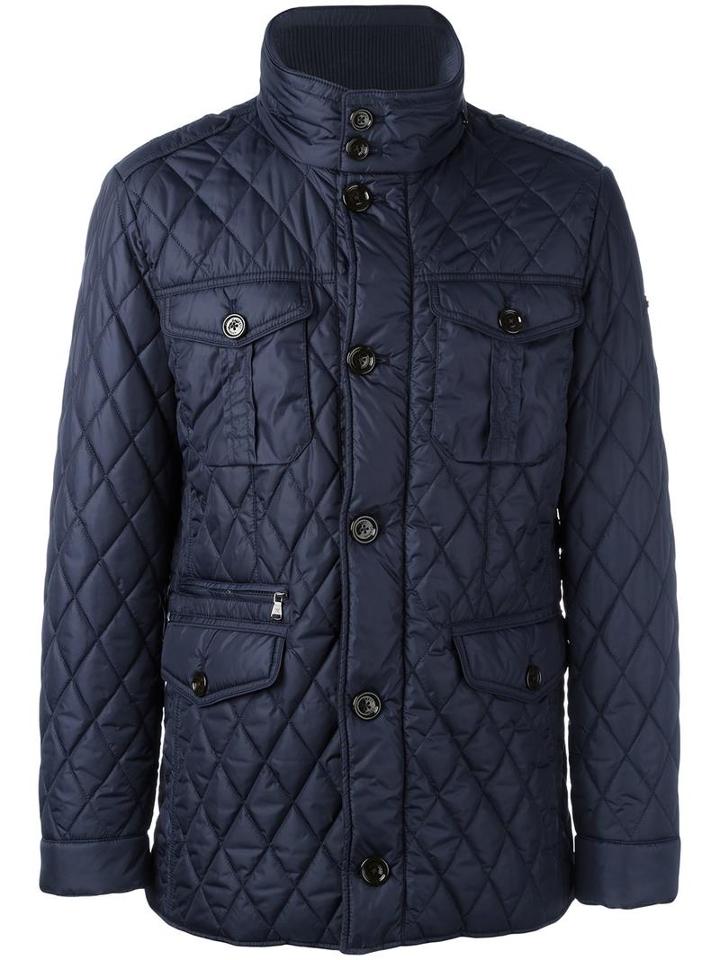 Hackett Quilted Jacket, Men's, Size: Small, Blue, Nylon/polyester