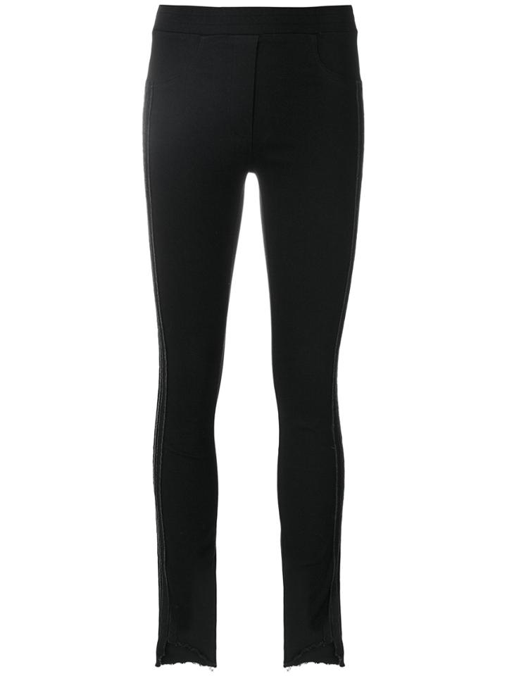 8pm Distressed Slim Fit Trousers - Black