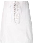 Manokhi Mini Lace Up Skirt - White