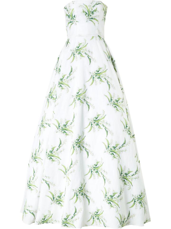 Bambah - Gardenia Floral Gown - Women - Polyester - 14, White, Polyester