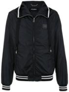 Dolce & Gabbana Zipped Hooded Rain Jacket - Black