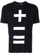 Love Moschino - '+-=' Branded T-shirt - Men - Cotton - S, Black, Cotton