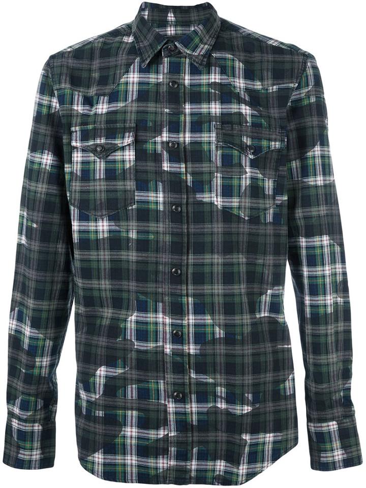 Hydrogen Checked Shirt, Men's, Size: Medium, Cotton