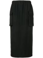 Comme Des Garçons Comme Des Garçons Cargo Midi Skirt - Black
