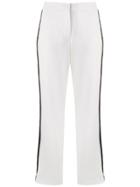 Mara Mac Side Stripes Straight Trousers - White