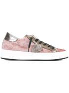 Philippe Model Embroidered Sneakers - Pink & Purple