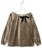 Douuod Kids - Velvet Blouse - Kids - Cotton/spandex/elastane/viscose - 2 Yrs, Grey