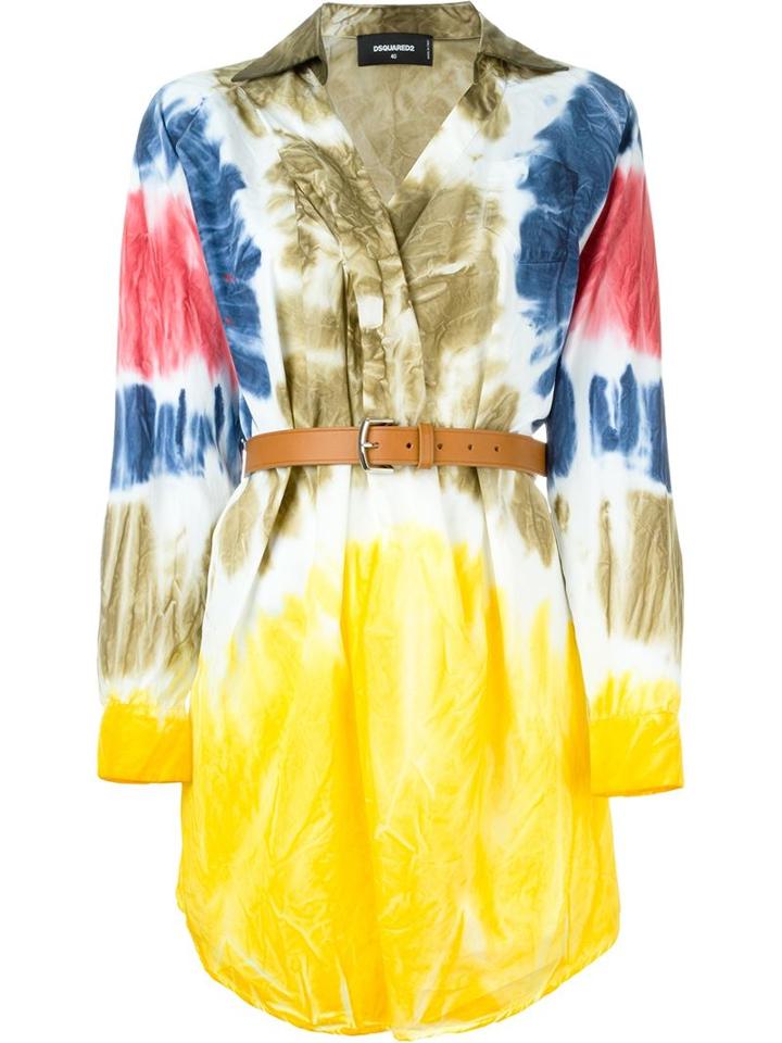 Dsquared2 Tie-dye Shirt Dress, Women's, Size: 38, Cotton