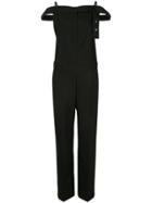 Irene Dropped Shoulder Strap Jump Suit - Black