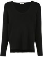 Egrey Panelled Knit Blouse - Black