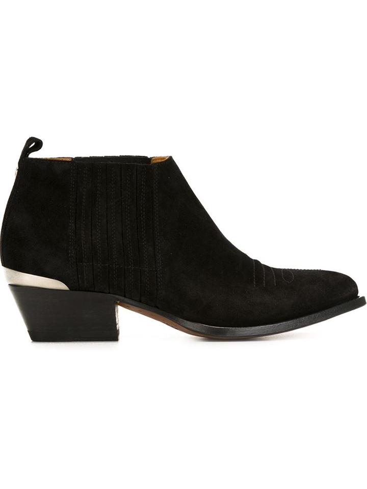 Buttero Texan Booties, Women's, Size: 40, Black, Suede/leather