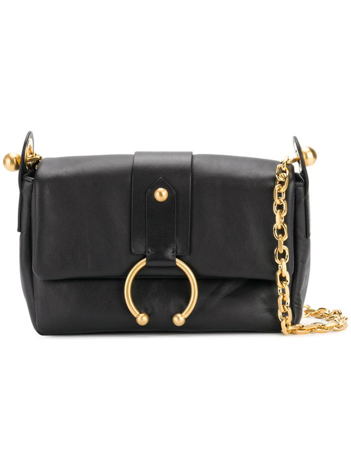 Red Valentino Ring Detail Shoulder Bag - Black