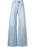 Ganni Wide Leg Trousers - Blue