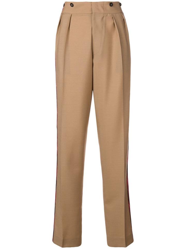 No21 Striped Tailored Trousers - Nude & Neutrals