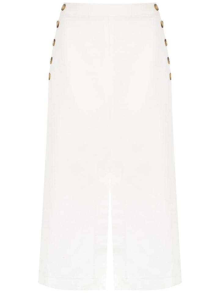 Nk Collection Midi Skirt - White