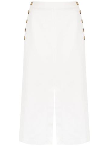 Nk Collection Midi Skirt - White