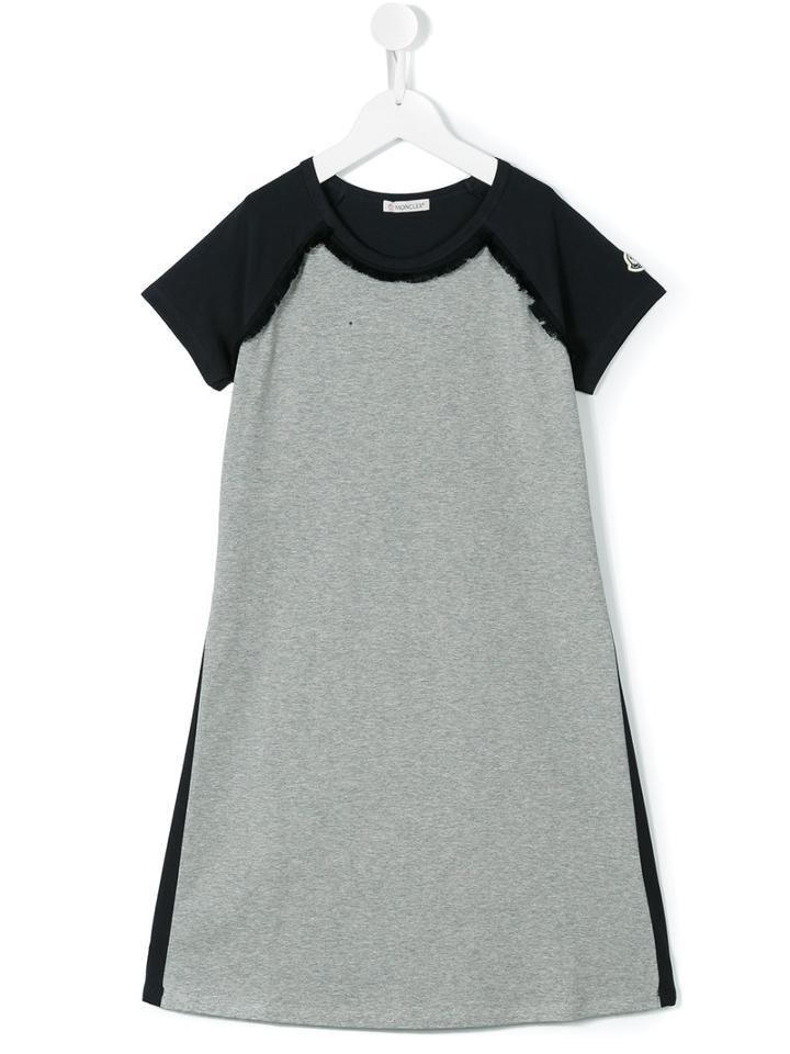 Moncler Kids - Bicolour T-shirt Dress - Kids - Cotton/spandex/elastane - 8 Yrs, Girl's, Blue