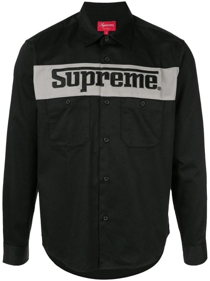 Supreme Racing Logo Work Shirt - Black