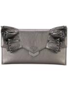 Jimmy Choo - Isabella Clutch Bag - Women - Lamb Skin - One Size, Grey, Lamb Skin