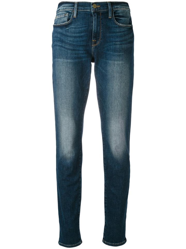 Cropped Jeans - Women - Cotton/polyester/spandex/elastane - 28, Blue, Cotton/polyester/spandex/elastane, Frame Denim