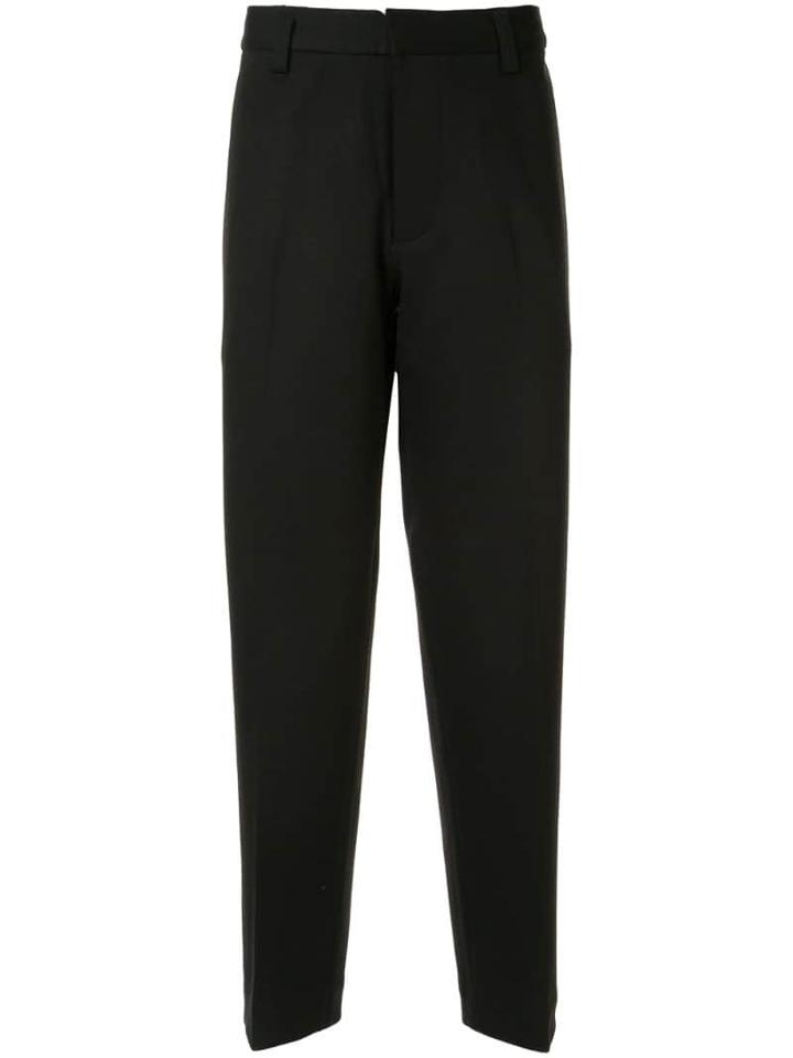 Emporio Armani Tapered Tailored Trousers - Black