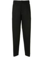 Emporio Armani Tapered Tailored Trousers - Black