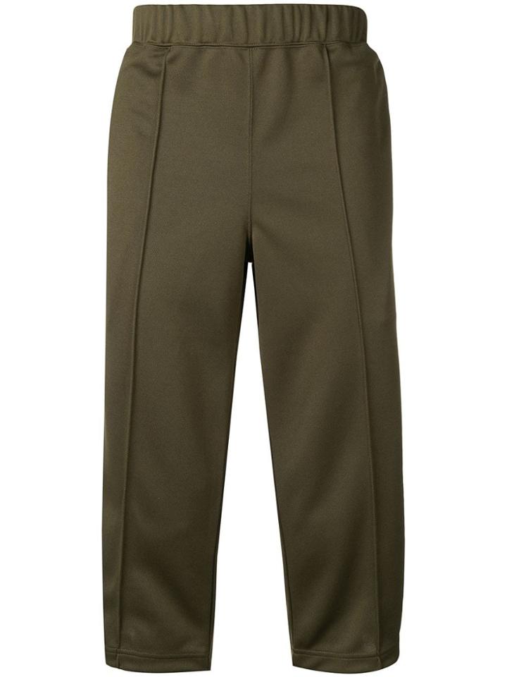 Comme Des Garçons Shirt Striped Cropped Trousers - Green