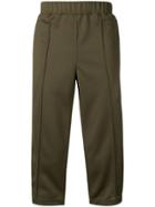 Comme Des Garçons Shirt Striped Cropped Trousers - Green