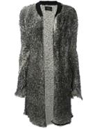 Lost & Found Ria Dunn Textured Cardigan, Women's, Size: Medium, Black, Cotton/polyamide