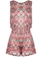 Missoni Mare Chevron Knit Beach Playsuit - Red