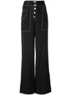 Jonathan Simkhai High-waisted Wide-leg Trousers - Black