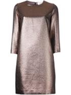 Gianluca Capannolo Metallic (grey) Short Dress, Women's, Size: 40, Polyester/cotton/acrylic/nylon