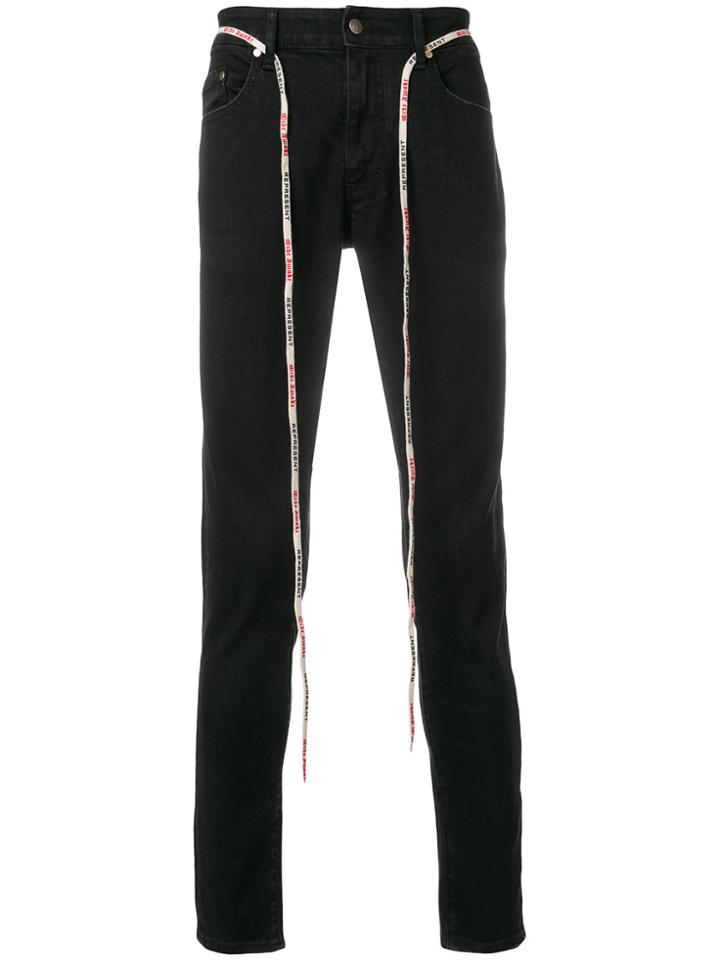 Represent Skinny Mid-rise Jeans - Black