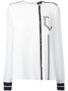 Versace - Crystal Mesh Embellished Blouse - Women - Silk/nylon/polyester/metal - 44, White, Silk/nylon/polyester/metal