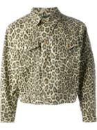 Jean Paul Gaultier Vintage 'junior Gaultier' Leopard Denim Jacket, Men's, Size: Large, Nude/neutrals