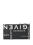 Givenchy Lettering Logos Printed Card Holder - Black