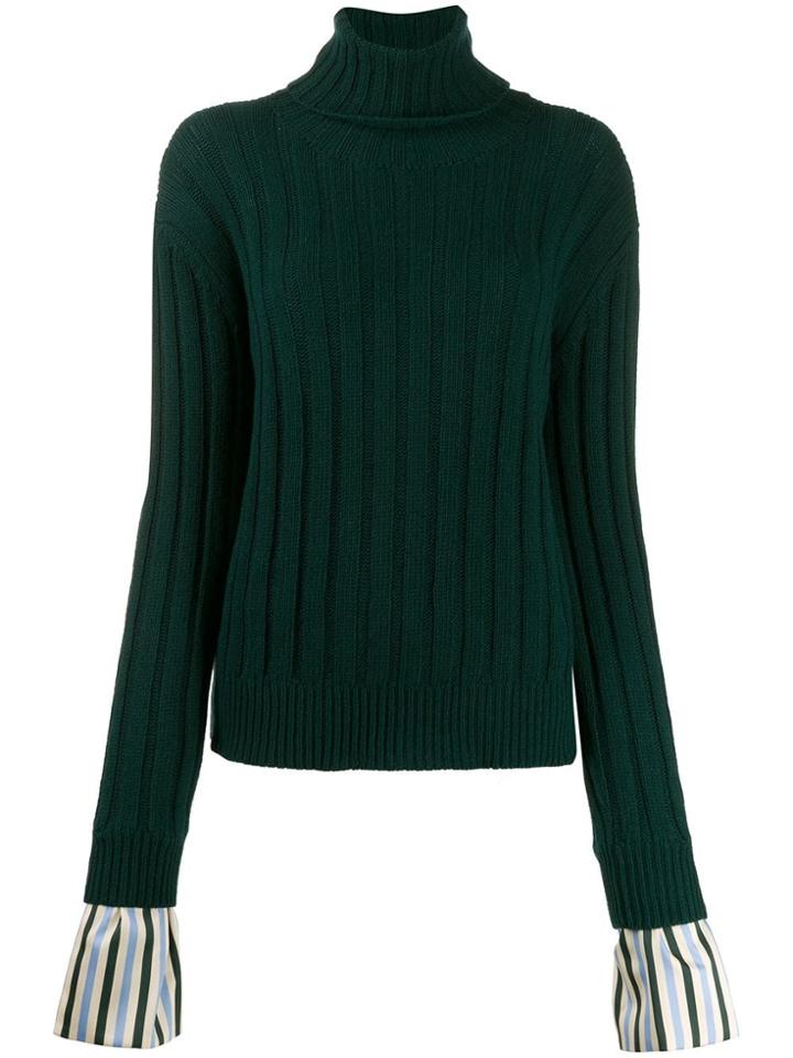 Jejia Turtle Neck Jumper - Green