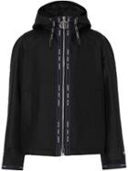 Burberry Logo Detail Nylon Hooded Jacket - Black