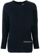 Snobby Sheep Zip-detail Fitted Sweater - Blue